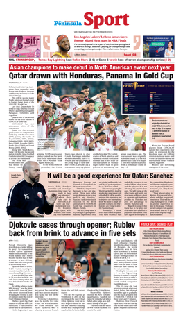 Qatar Drawn with Honduras, Panama in Gold Cup