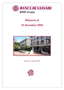 Bilancio Al 31 Dicembre 2018