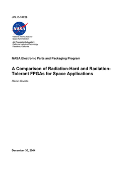 Tolerant Fpgas for Space Applications