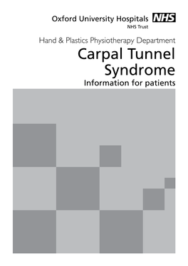 Carpal Tunnel Syndrome