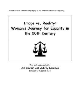 Woman's Journey for Equality in the 20Th Century
