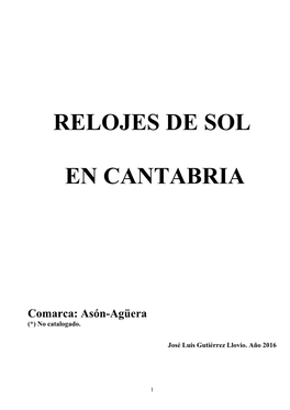 Relojes De Sol En Cantabria