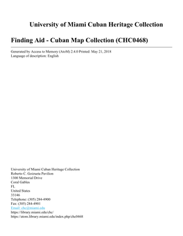 Cuban Map Collection (CHC0468)