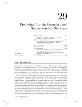 Predicting Protein Secondary and Supersecondary Structure