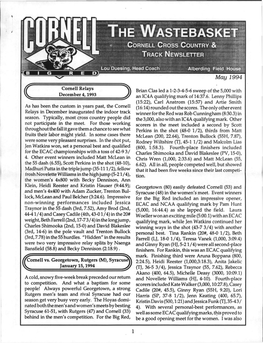 Cornell Cross Country & Track Newsletter