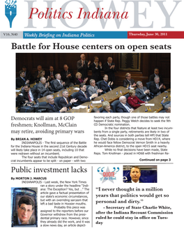 Battle for House Centers on Open Seats