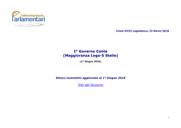 I° Governo Conte (Maggioranza Lega-5 Stelle)