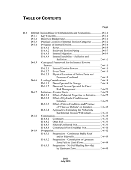 D6 Internal Erosion Risks for Embankments and Foundations