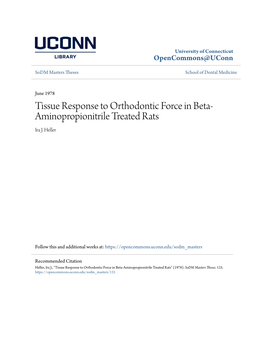 Tissue Response to Orthodontic Force in Beta-Aminopropionitrile Treated Rats