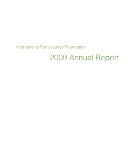 IRF Annual Report for 2009