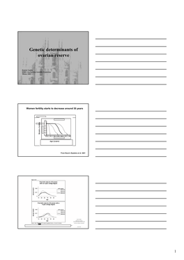 Genetic Determinants of Ovarian Reserve