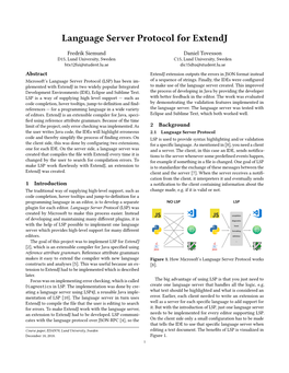 Language Server Protocol for Extendj