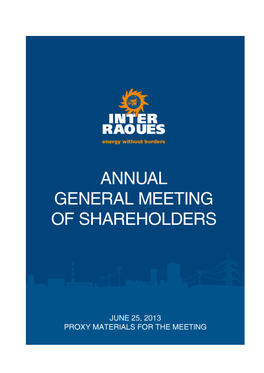 Proxy Materials for the Annual General Meeting of Shareholders