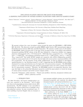 Arxiv:1901.01935V2 [Astro-Ph.EP] 30 Jan 2019