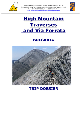 High Mountain Traverses and Via Ferrata
