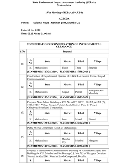 Maharashtra 197Th Meeting of SEIAA (PART-4