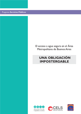 El Acceso a Agua Segura En El Área Metropolitana De Buenos Aires