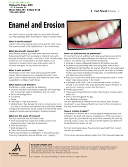 Acid Erosion Be Prevented? It Also Protects Teeth from Sensitivity to Heat and Cold