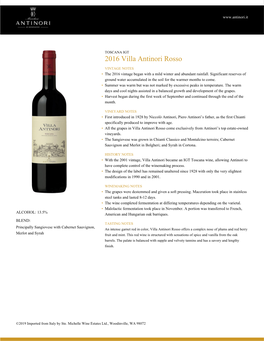 2016 Villa Antinori Rosso