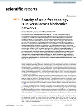 Scarcity of Scale-Free Topology Is Universal Across Biochemical
