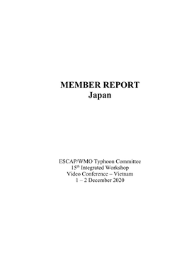 MEMBER REPORT Japan