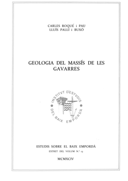 Geologia Del Massís De Les Gavarres