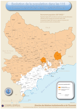 Evolution De La Population Dans Les 115 Communes Rurales Des Alpes-Maritimes