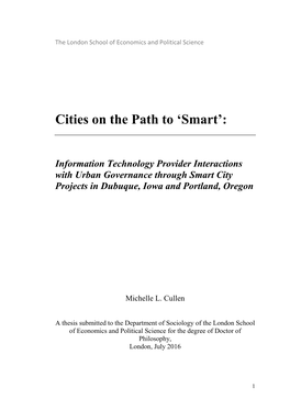 Smarter City Transition and Society