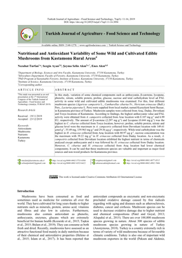 Turkish Journal of Agriculture - Food Science and Technology, 7(Sp3): 11-16, 2019 DOI