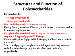 Polysaccharides