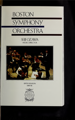 Boston Symphony Orchestra Concert Programs, Season 109, 1989-1990