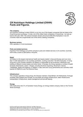 CK Hutchison Holdings Limited (CKHH) Facts and Figures