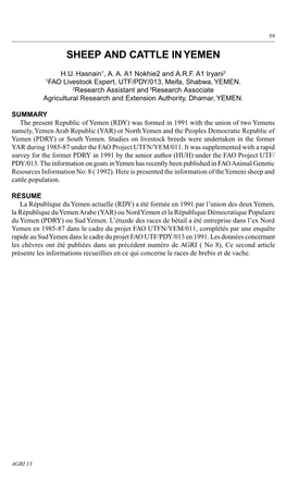 Animal Genetic Resources Information Bulletin