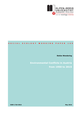 Environmental Conflicts in Austria from 1950 to 2015