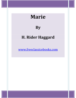 By H. Rider Haggard