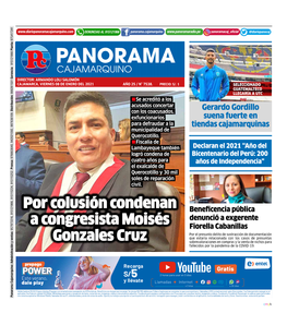Por Colusión Condenan a Congresista Moisés Gonzales Cruz