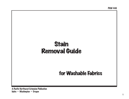 Stain Removable Guide for Washable Fabrics