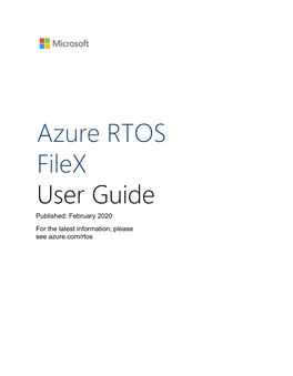 Azure RTOS Filex User Guide