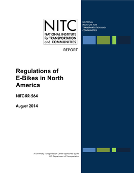 Regulations of E-Bikes in North America