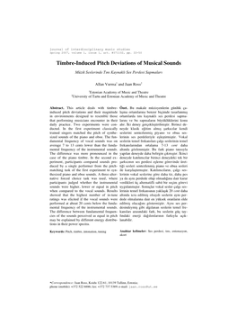 Timbre-Induced Pitch Deviations of Musical Sounds