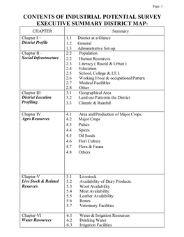 Contents of Industrial Potential