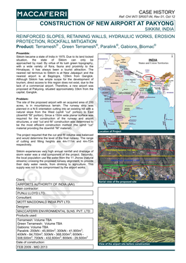 Construction of New Airport at Pakyong, Sikkim, India