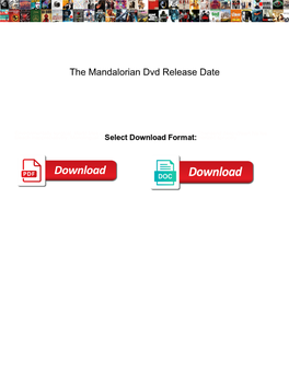 The Mandalorian Dvd Release Date