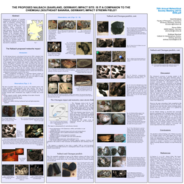 The Proposed Nalbach (Saarland, Germany) Impact Site: Is It a Companion to the Chiemgau (Southeast Bavaria, Germany) Impact Stre
