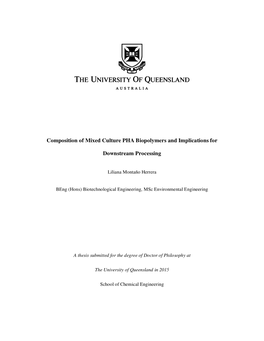 Composition of Mixed Culture PHA Biopolymers and Implications For