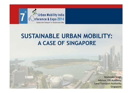 Sustainable Urban Mobility: a Case of Singapore