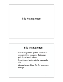 File Management