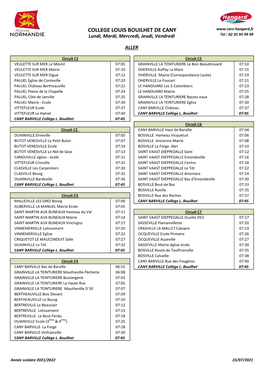 COLLEGE LOUIS BOUILHET DE CANY Lundi, Mardi, Mercredi, Jeudi, Vendredi Tel : 02 35 95 99 99