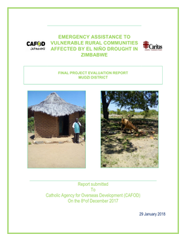 Emergency Assistance to Vulnerable Rural Communities Affected by El Niño Drought In