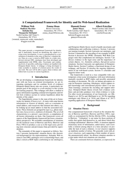 A Computational Framework for Identity and Its Web-Based